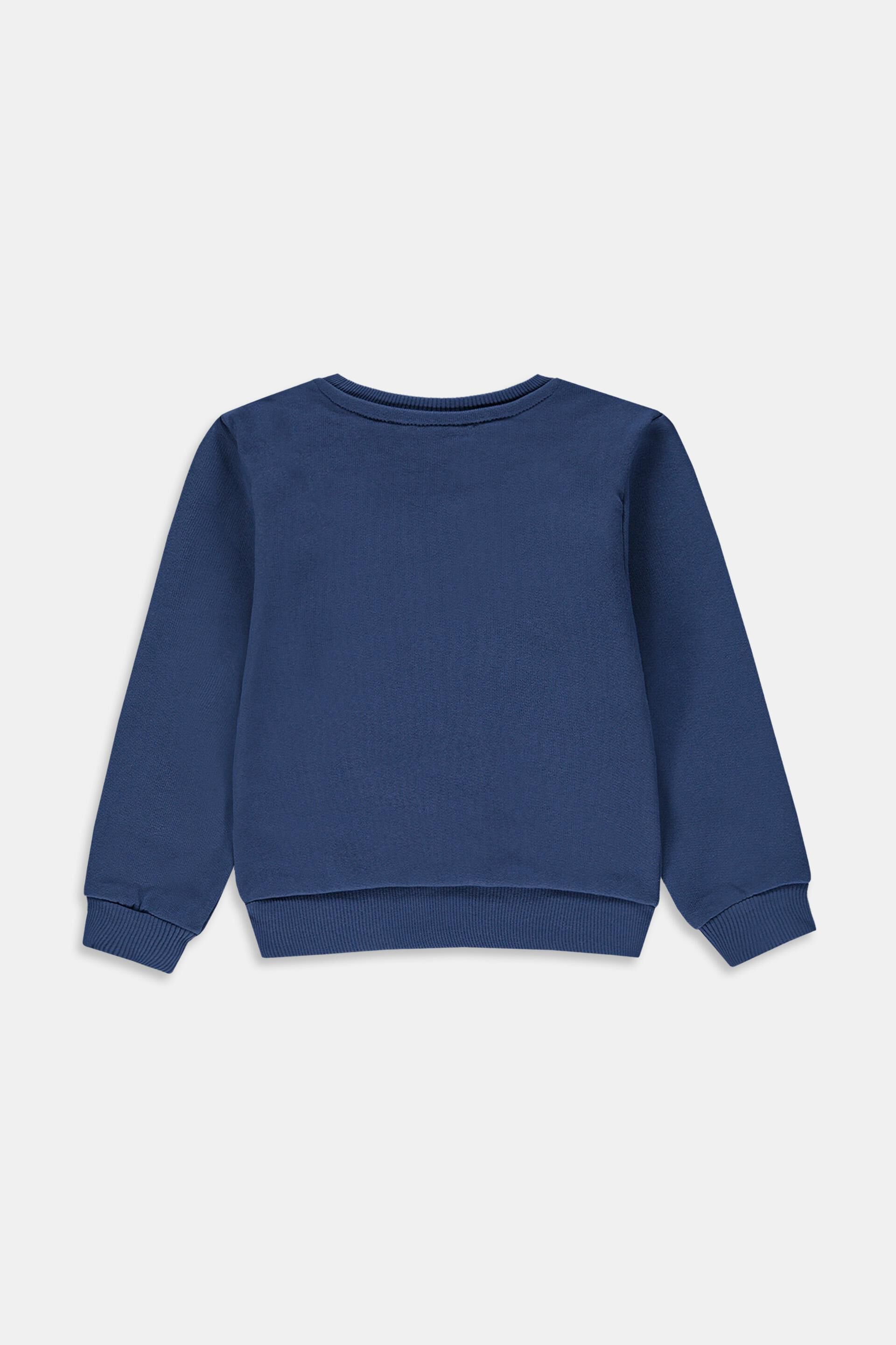 Sweat-shirt en coton à carré ornementé sur la poitrine
