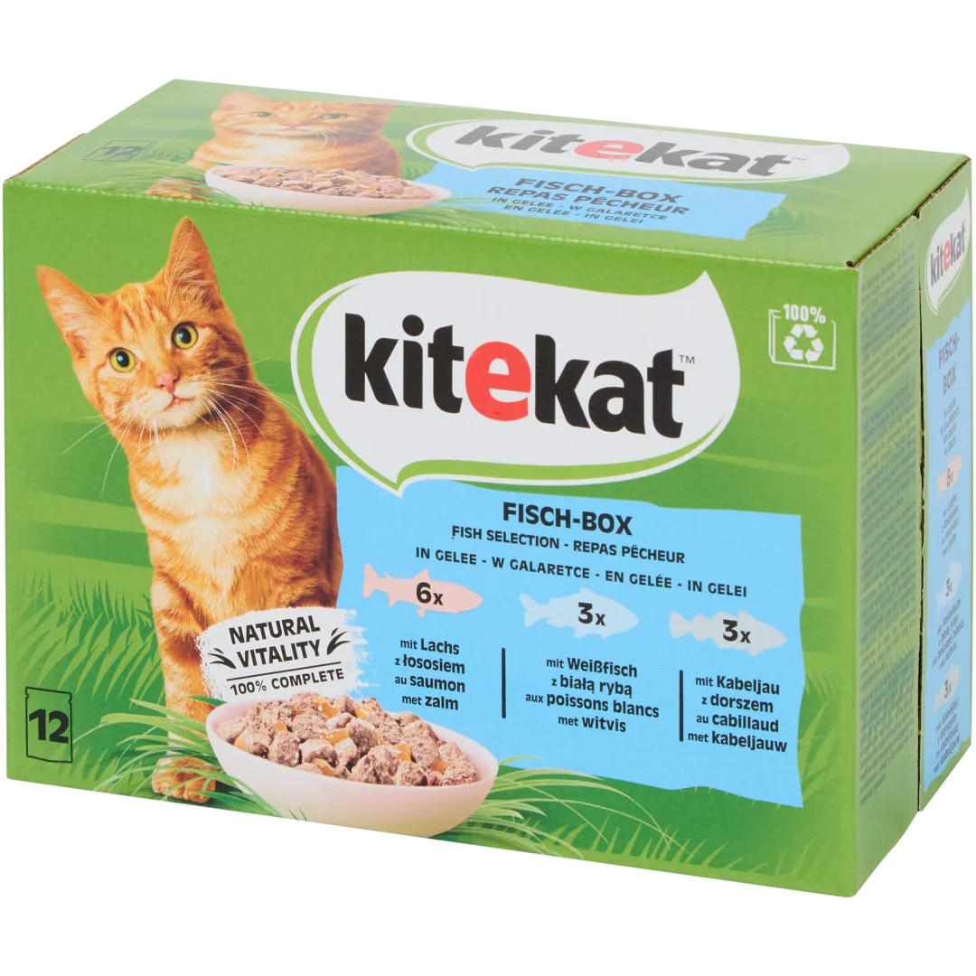 Kitekat maaltijden in saus 12 stuks