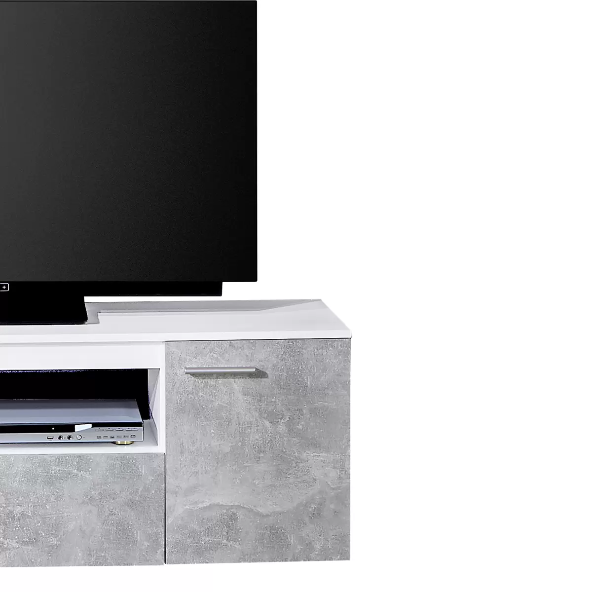 Wohnwand Vulcan weiss,Betonoptik