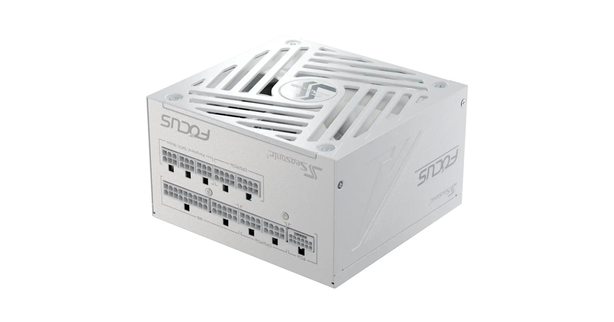 SeasonicFOCUS-GX-750-V4 ATX3.0 modulaire 750 watt voeding   (Wit, 1x 12VHPWR, 2x PCIe)