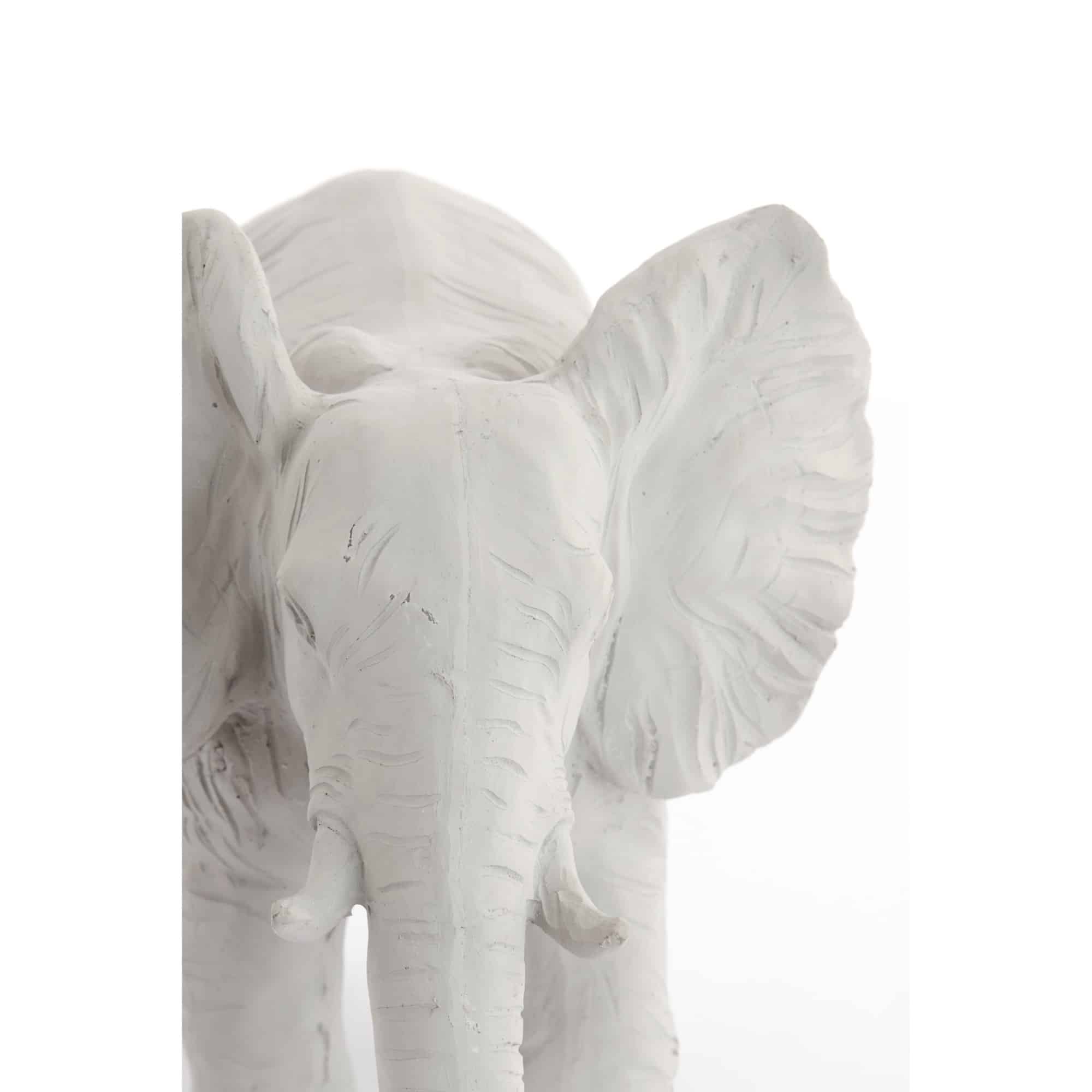 Light & Living Ornament Elephant - Wit - 30,5x18,5x24cm