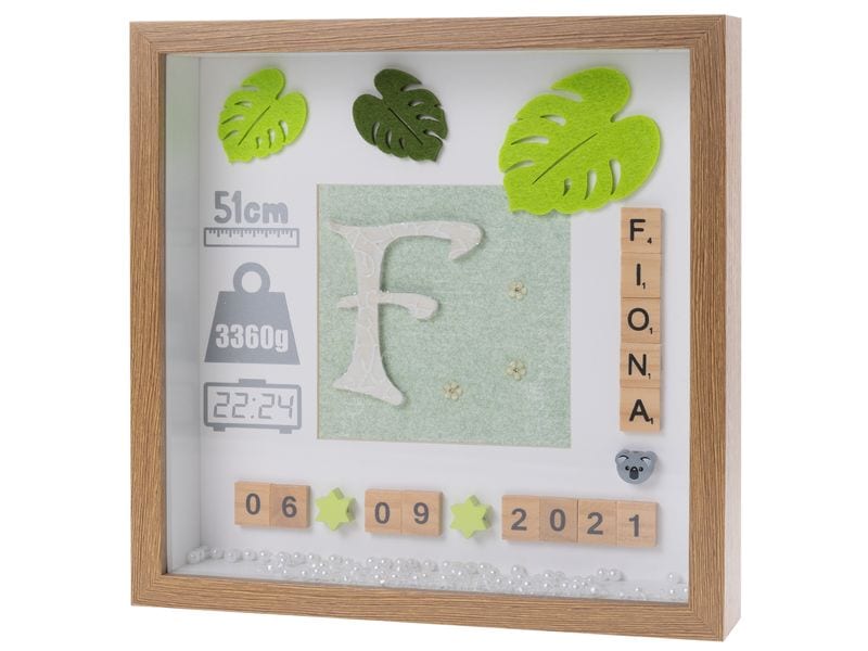 COCON Bilderrahmen 25 x 25 cm, Natur 3D Fotorahmen für die schönsten Erinnerungen