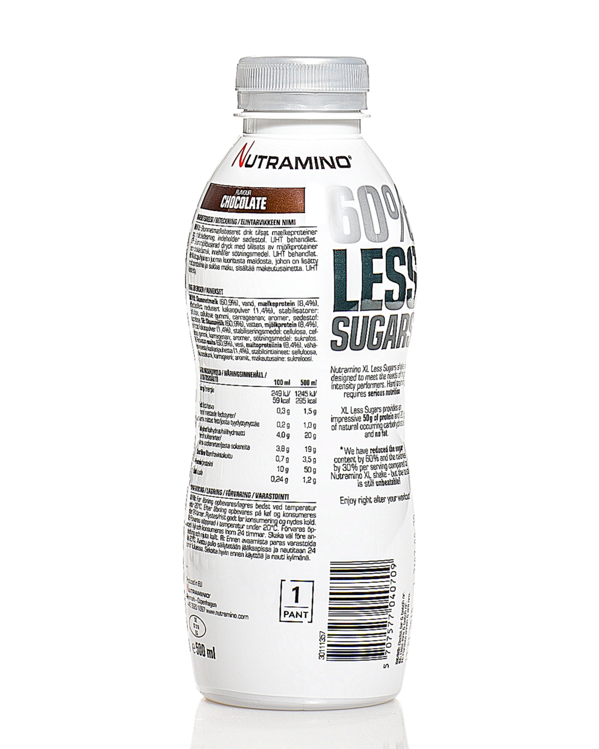 Nutramino Protein XL Less Sugars Shake Chocolate 12x500ml