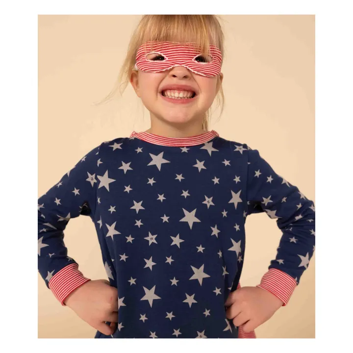 Petit Bateau Ensemble Pyjama et Masque Etoiles | Bleu marine