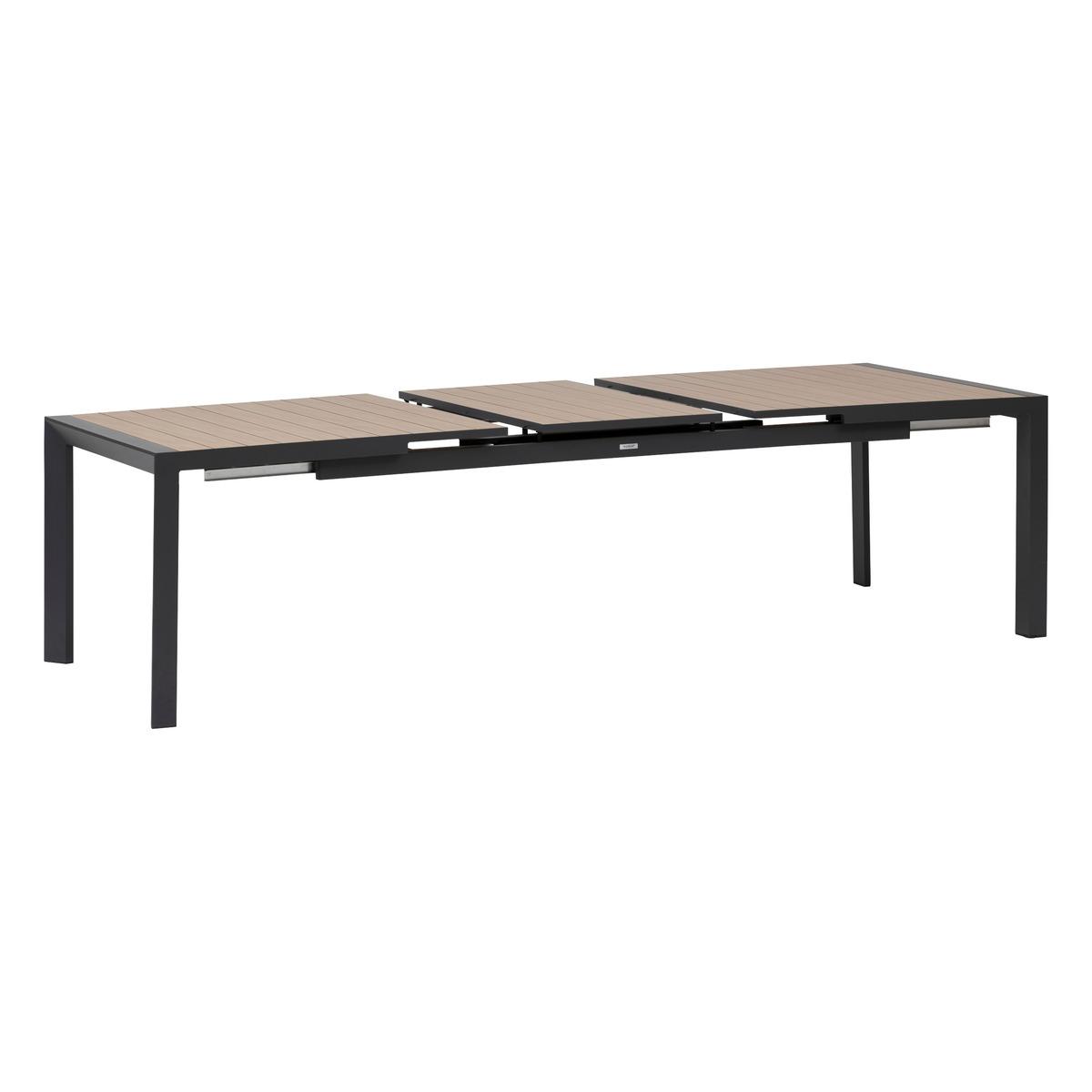 TABLE EVASION EXTENSIBLE ALUMINIUM HONEY GRAPHITE 10 PLACES