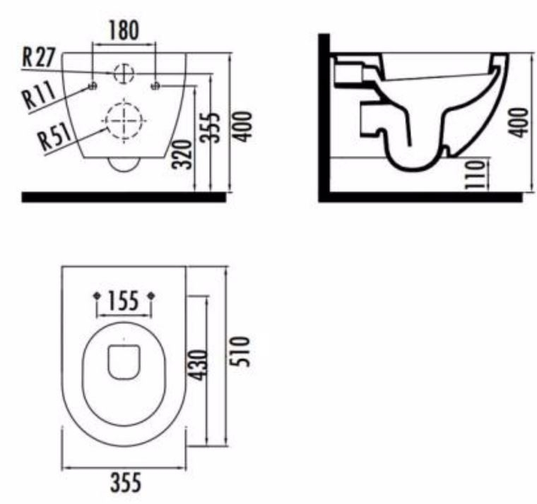 Geberit UP320 toiletset met Creavit randloos toilet met bidetsproeier en softclose zitting