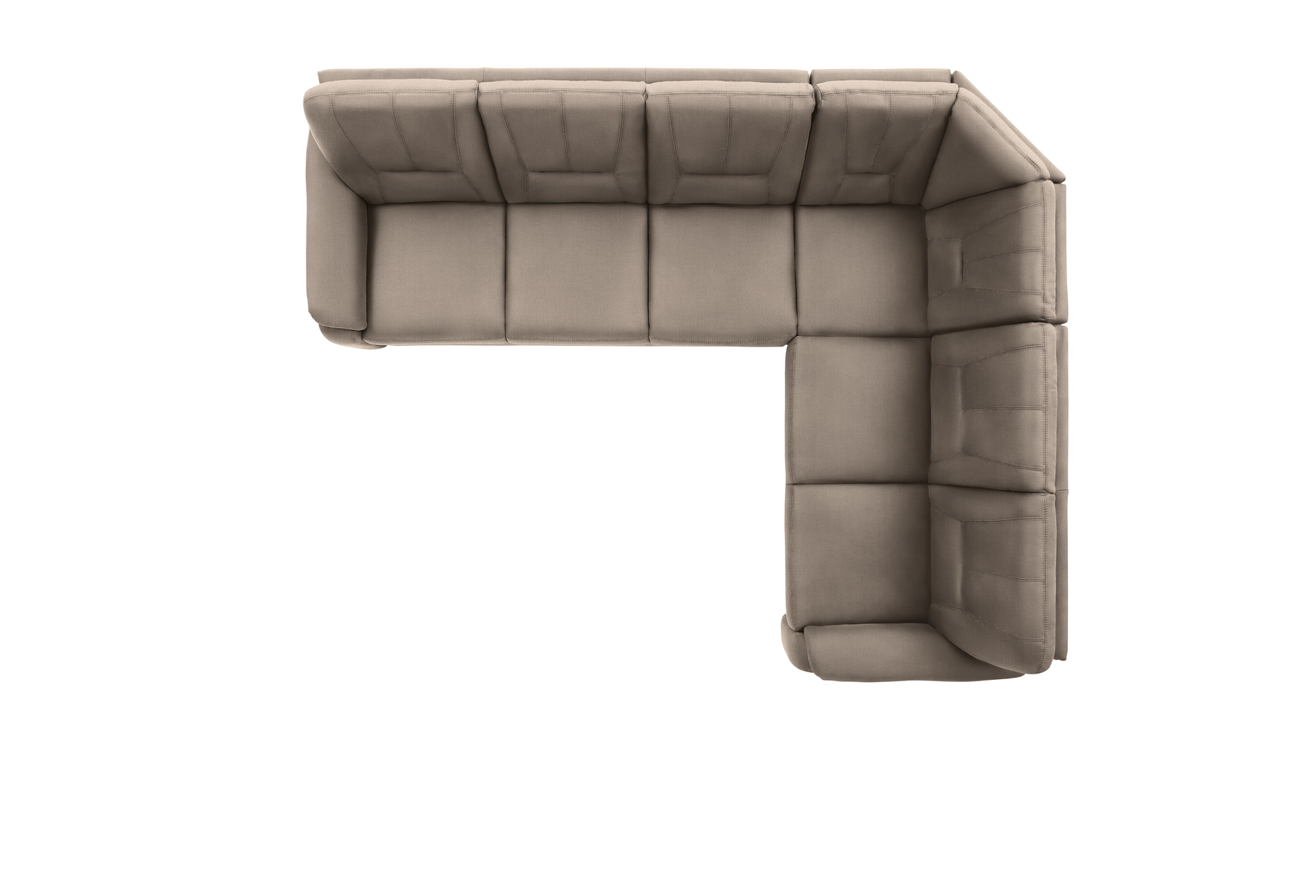 polsterpower Ecksofa - Miro mandel - Basismodell - rechts