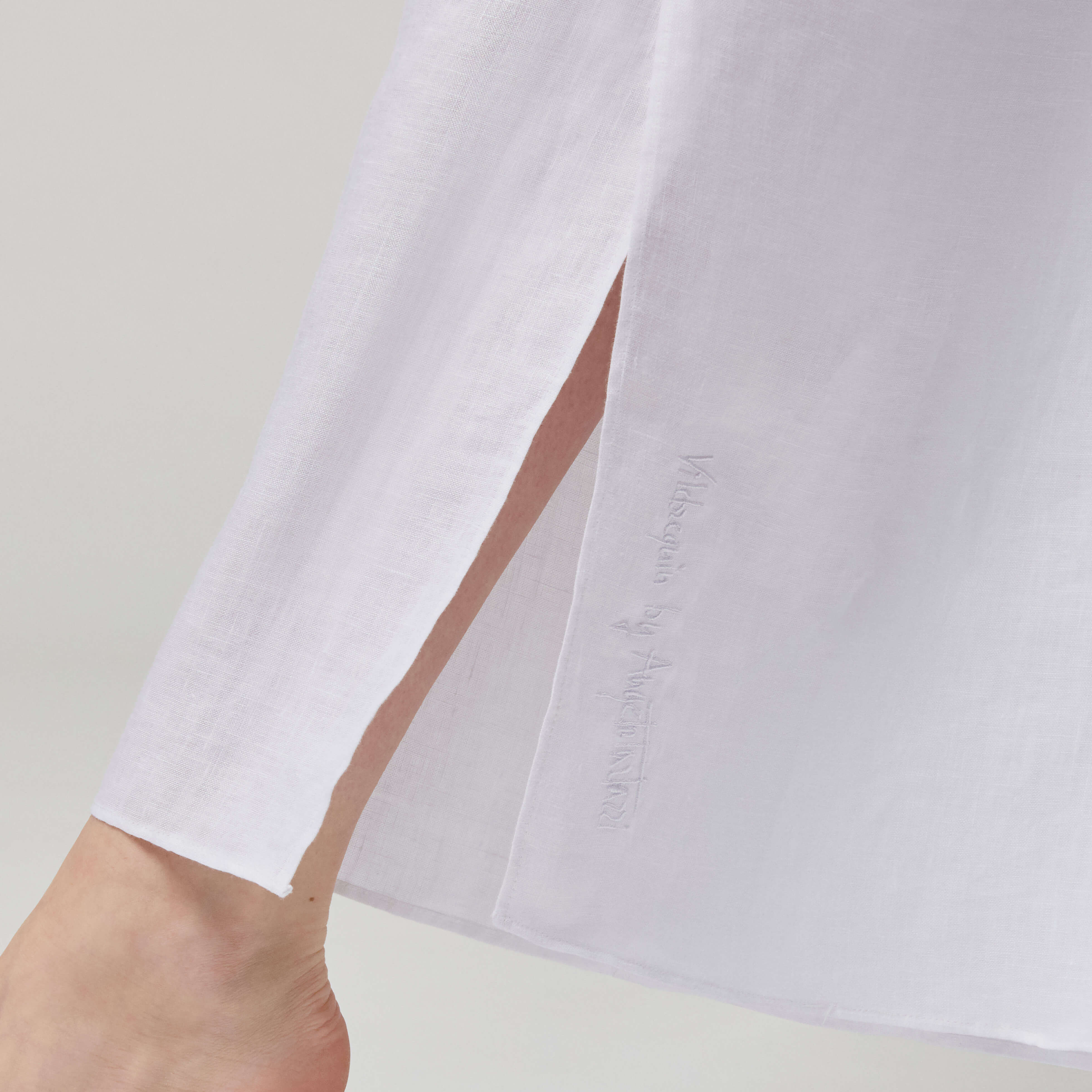 Pantalon en lin blanc femme- Vilebrequin x Angelo Tarlazzi | Site Vilebrequin | LSSH3U00