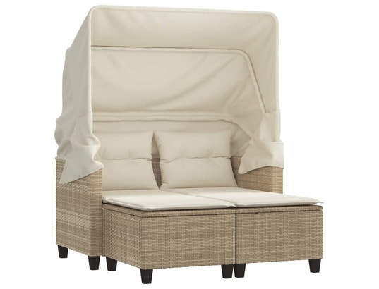 LES TENDANCES - Salon extérieur Salon de jardin-beige-2 places-55x60x35-451184