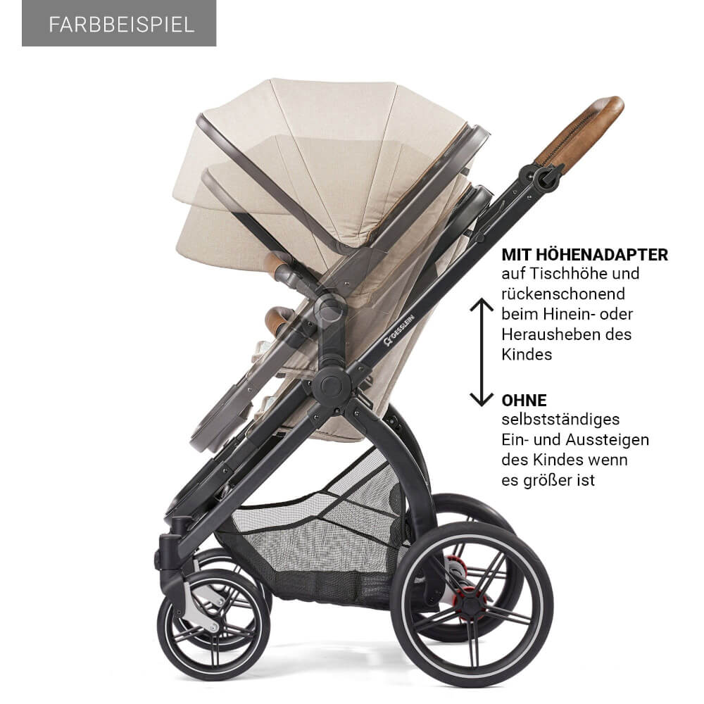Kombi-Kinderwagen FX4 Soft  Life schwarz/tabak inkl. Babywanne 987987