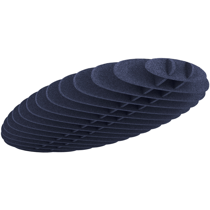 Suono Akustik-Deckenelement suonoCLOUDS Oval, 240 x 120 cm, blau