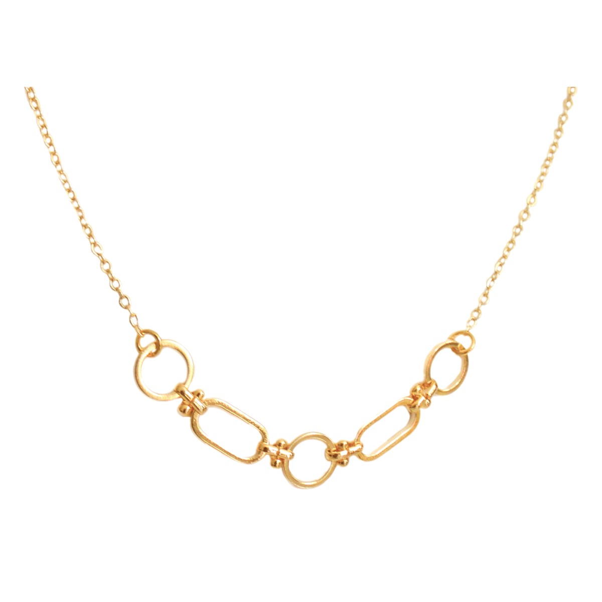 Collier délicat ras du cou chaîne fantaisie-doré à l 'or fin