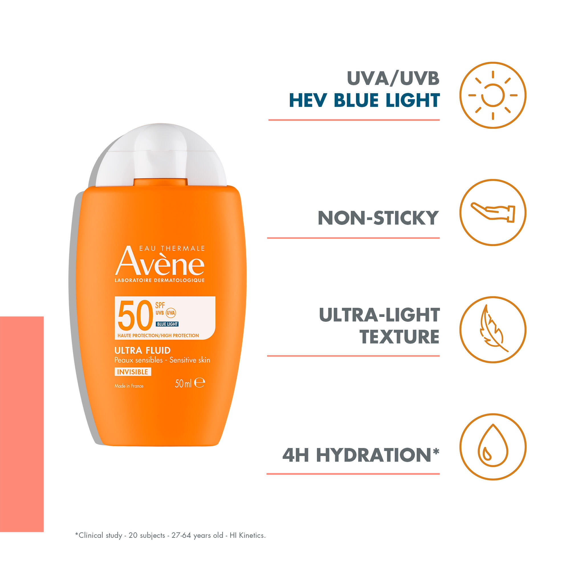 AVENE SUN Ultra Fluid Invisible<br>50 ml, Flasche, SPF50