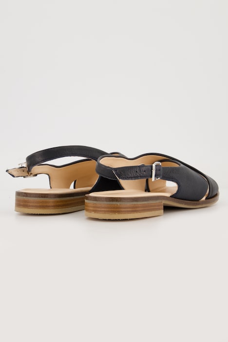 Ledersandalen, elastische Fersenriemen, Weite H