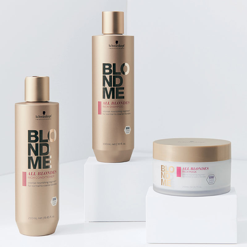 Masque riche pour cheveux blonds normaux à épais Blondme 200ml