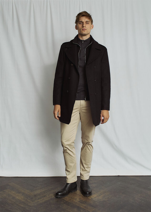 Bruun & Stengade BS Buckland Slim Fit Coat Black