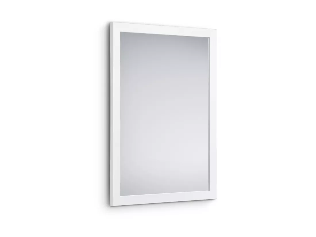 Kim - Miroir avec cadre - Blanc - 48x68cm