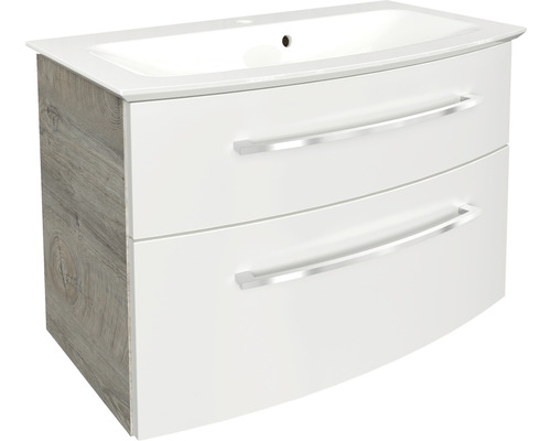 Badkamermeubelset FACKELMANN B.Style 83,2 cm Naturel Eiken/wit
