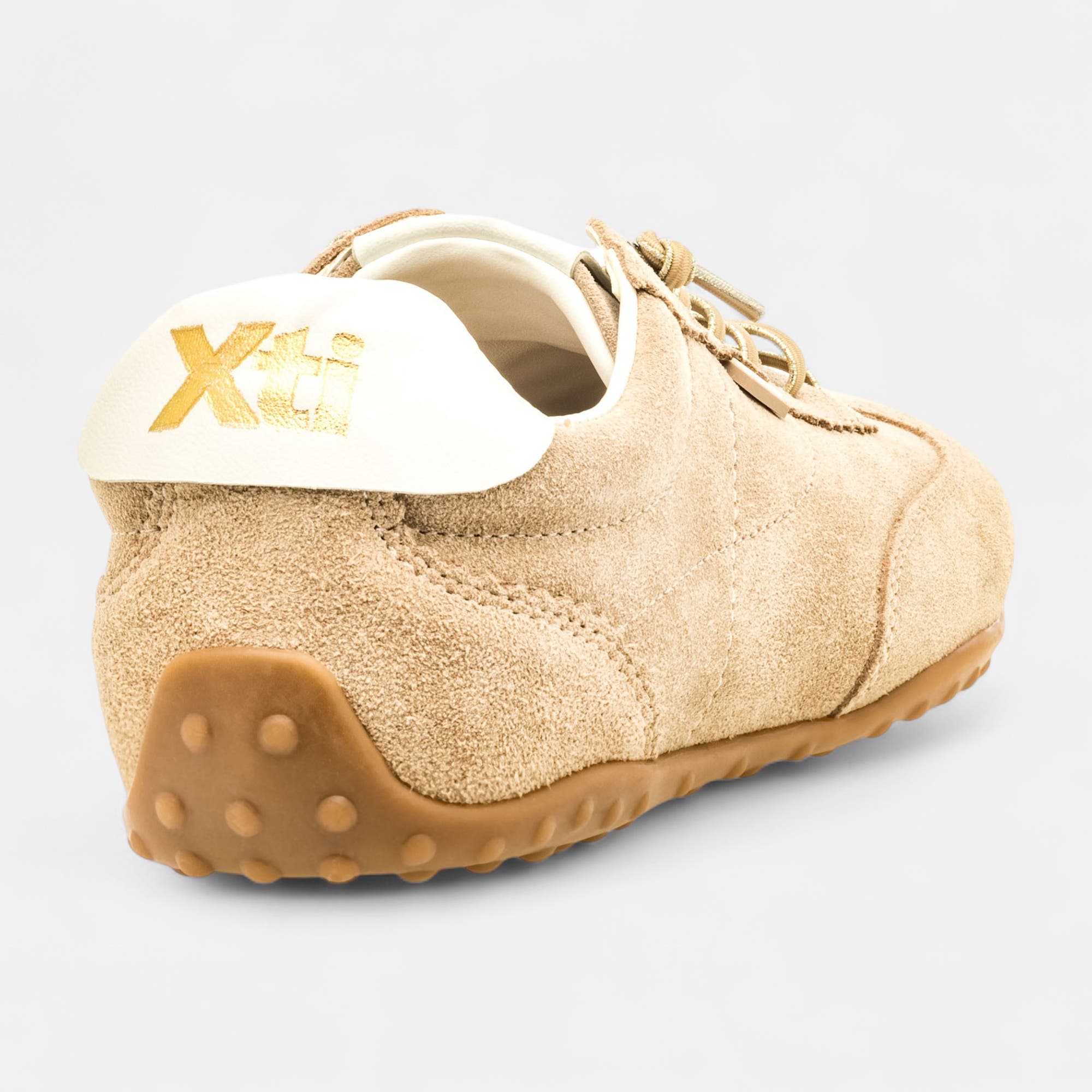 Baskets basses Femme en cuir taupe