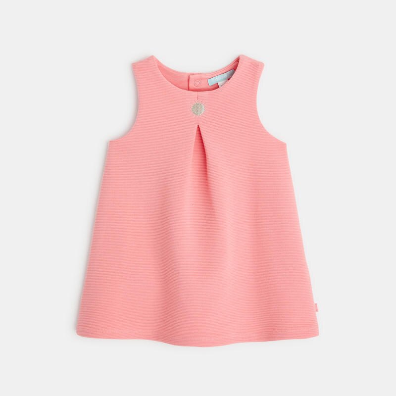 Robe trapèze sans manches rose bébé fille Rose
