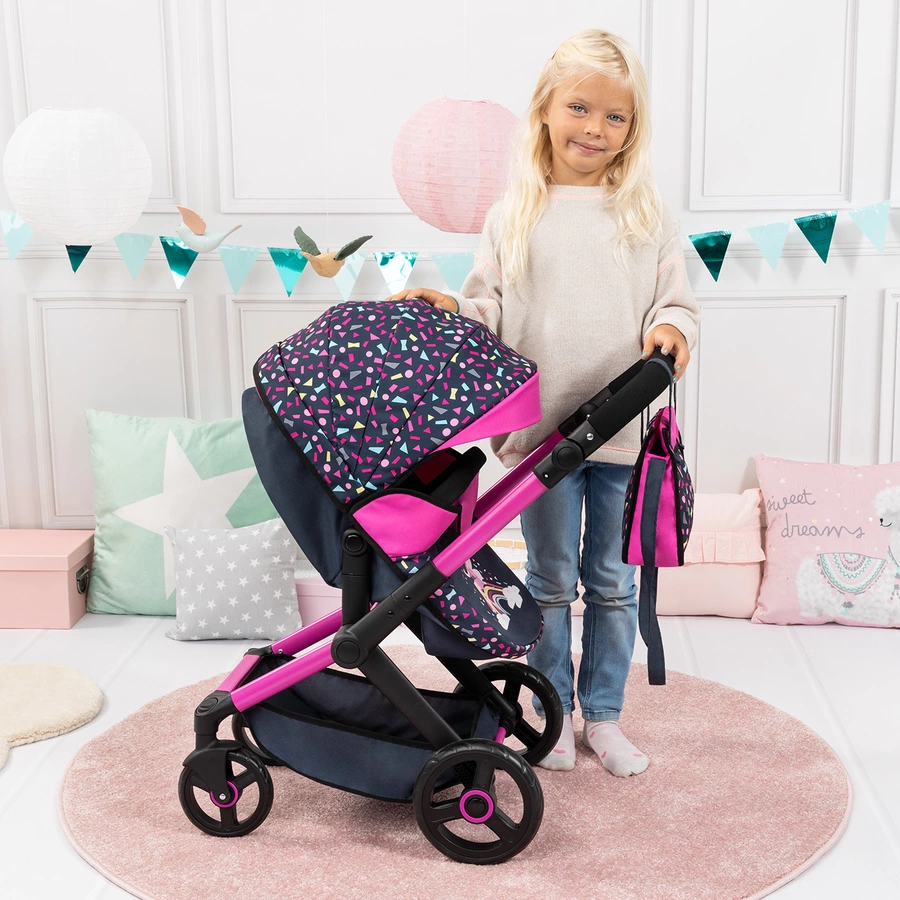 bayer Design Kombi-Puppenwagen Xeo Confetti