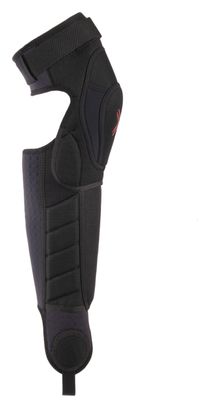 Paire de Protège-tibia/Genou/Cheville Fuse Delta 125 Noir/Rouge
