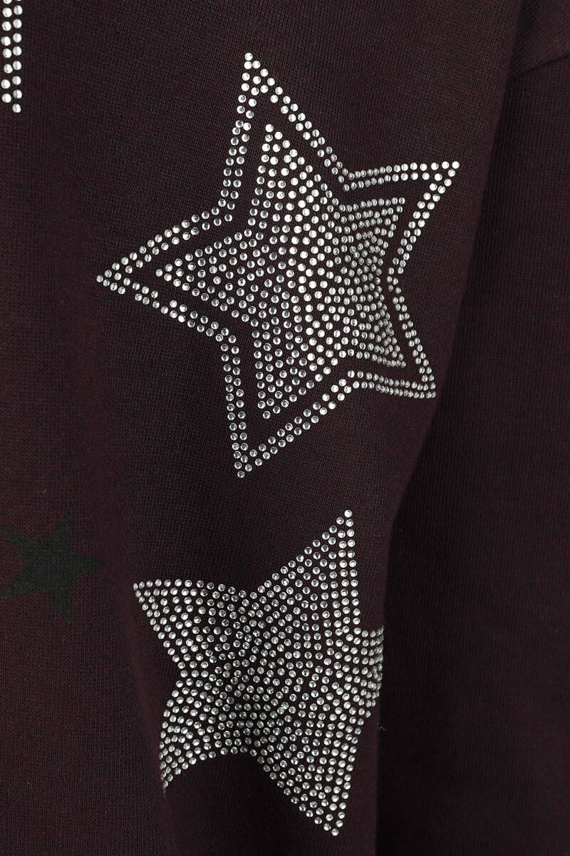 Sweat À Capuche Avec Étoiles | Rock Rebel by EMP Sweat-shirt zippé à capuche