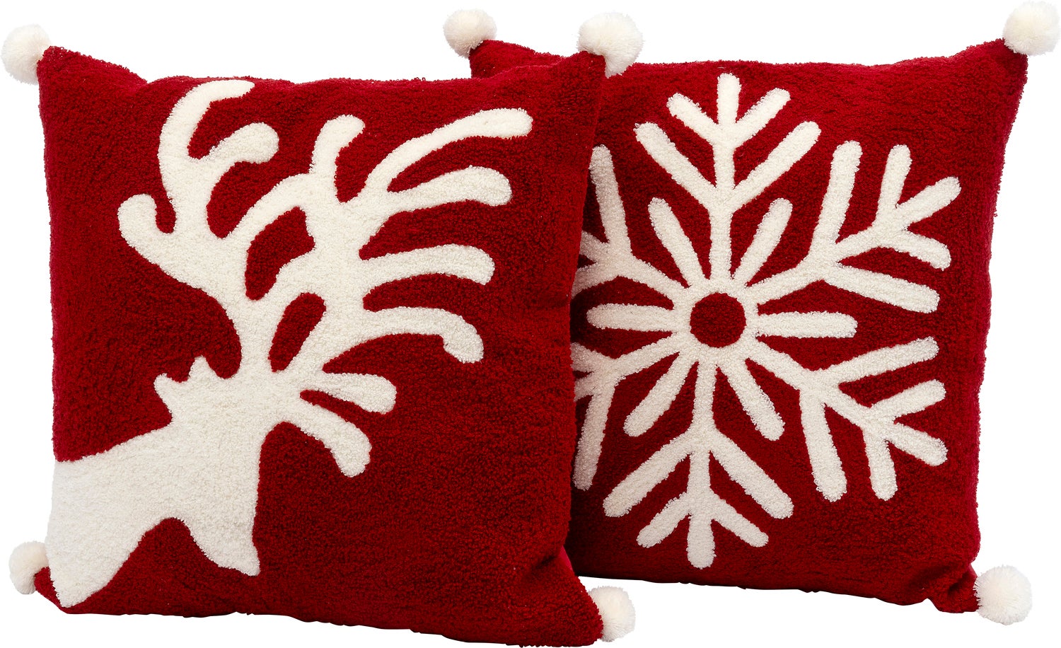 Intratuin kerstkussen Sneeuwvlok rood 45 x 45 x 1 cm