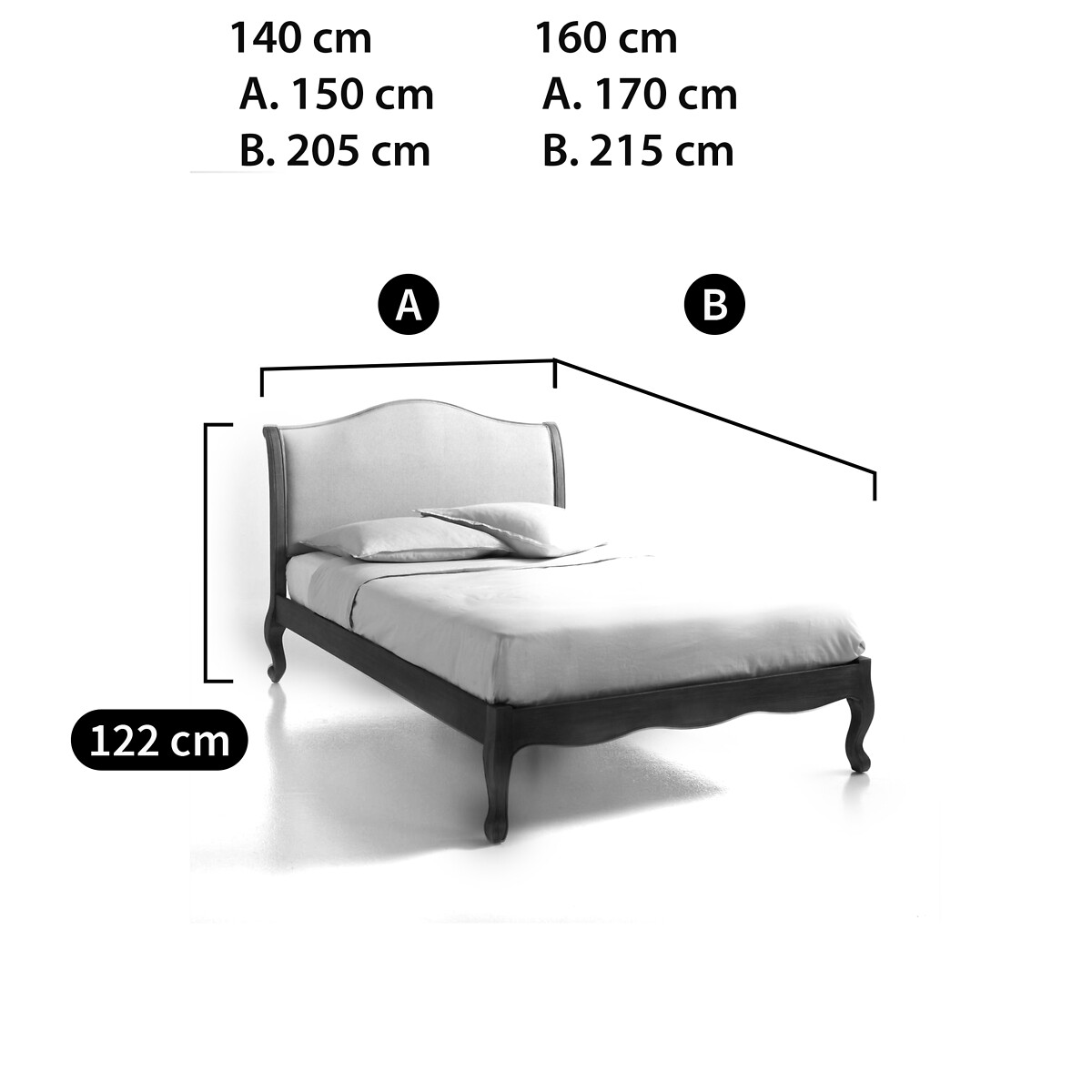 LA REDOUTE INTERIEURS<br>Cama + estrado de ripas, 2 pessoas, Janel