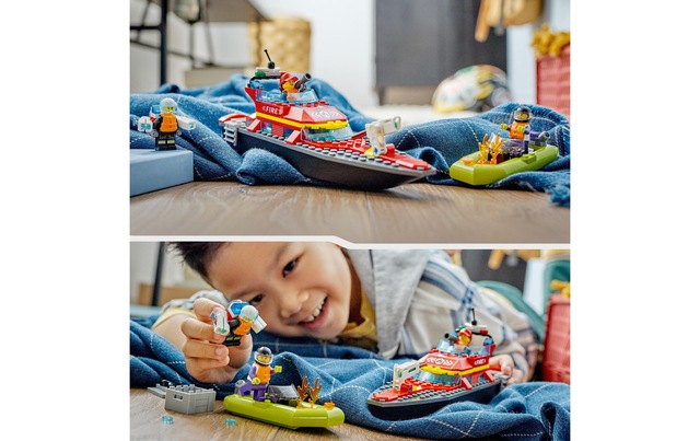 LEGO® Konstruktionsspielsteine »Feuerwehrboot«