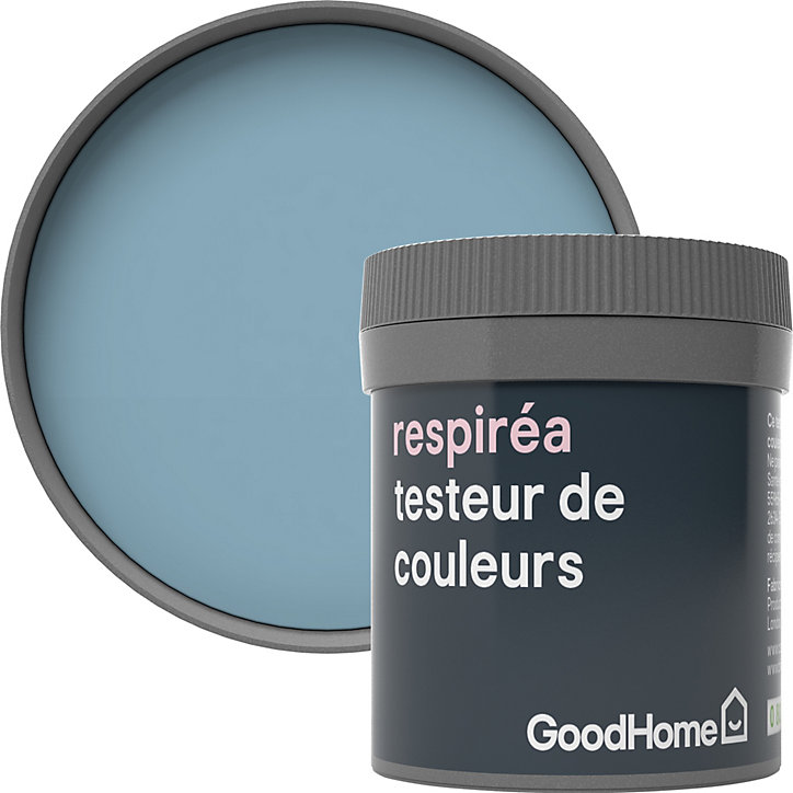 Testeur peinture Respiréa GoodHome bleu Monaco satin 50ml