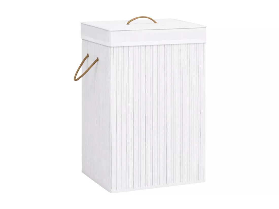 Panier à linge Bambou Blanc