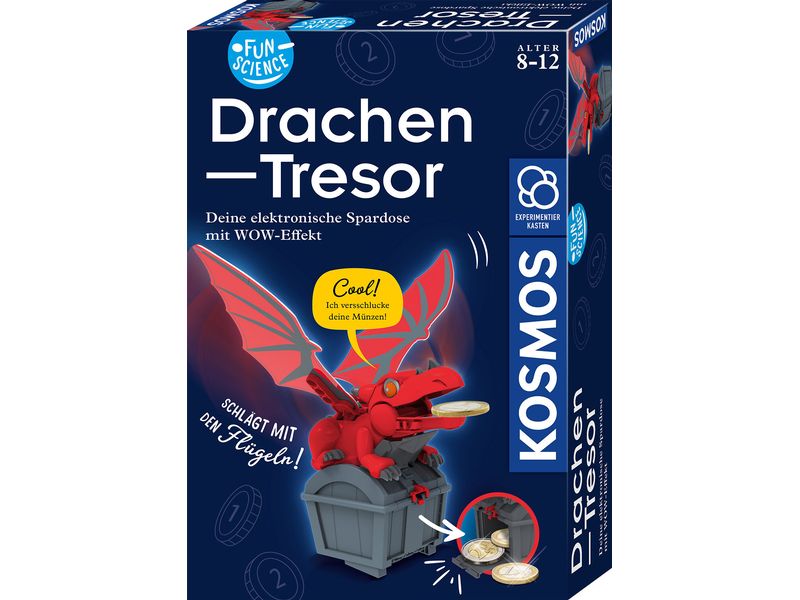 Kosmos Experimentierkasten Fun Science Drachen-Tresor Elektronische Spardose