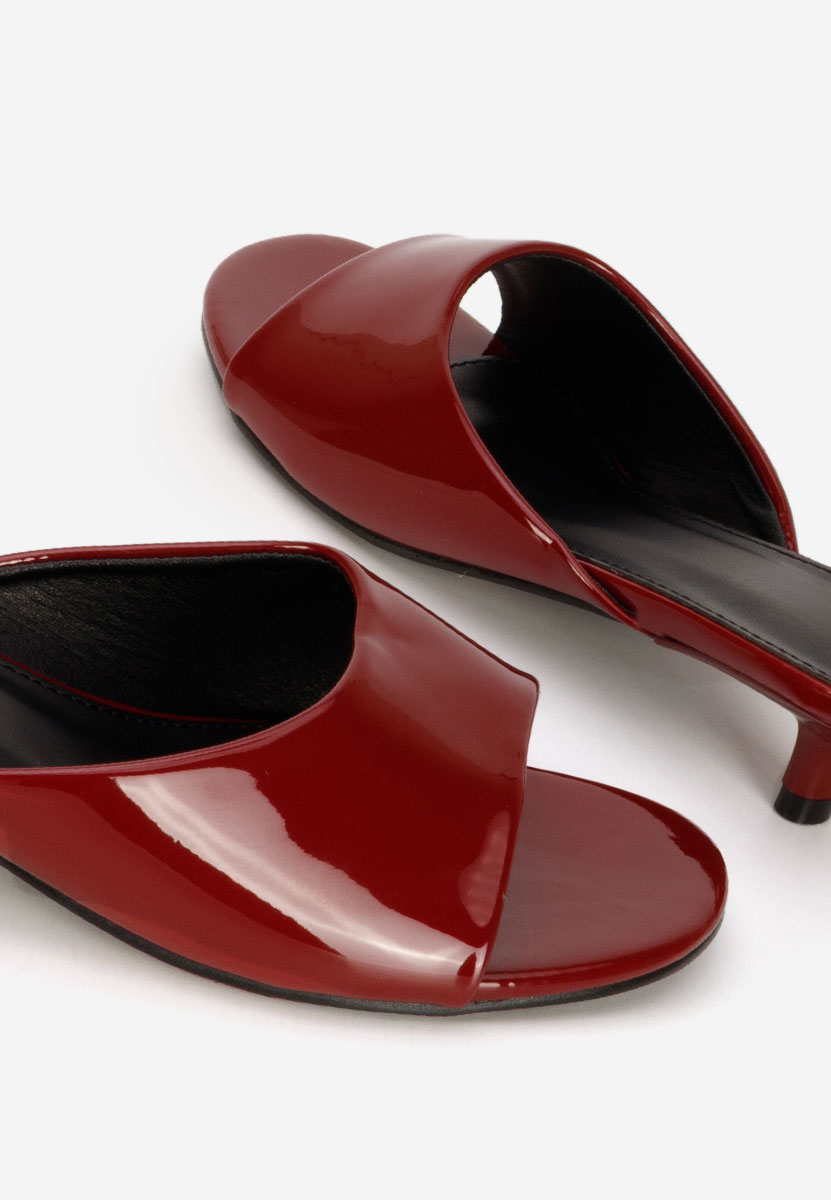 Mules à petit talon bordeaux Garida