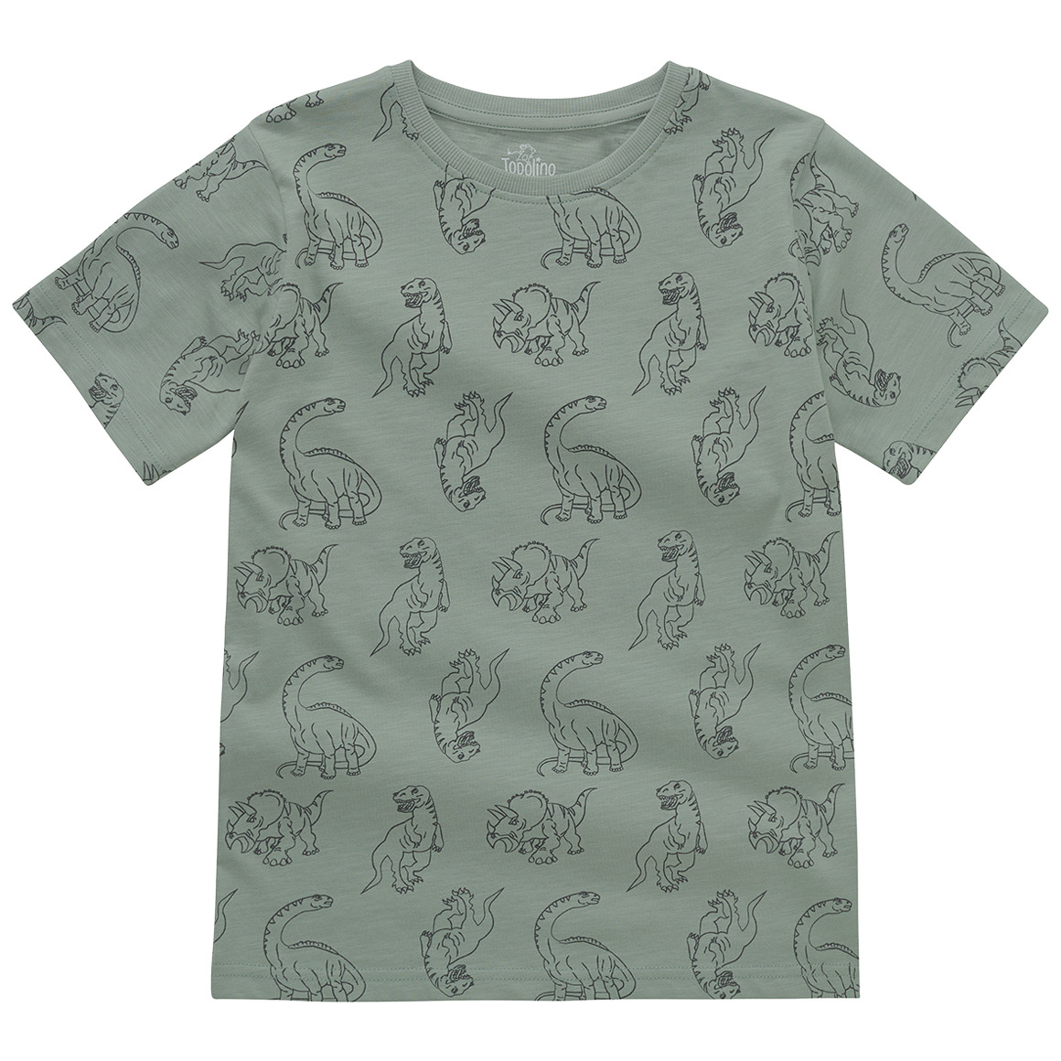 Topolino Jungen T-Shirt mit Dino-Allover salbei