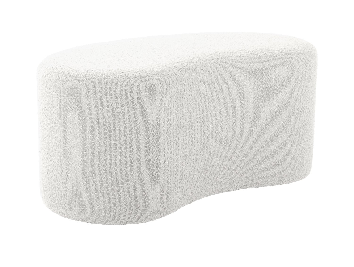 Pouf Ada wave bouclé off white