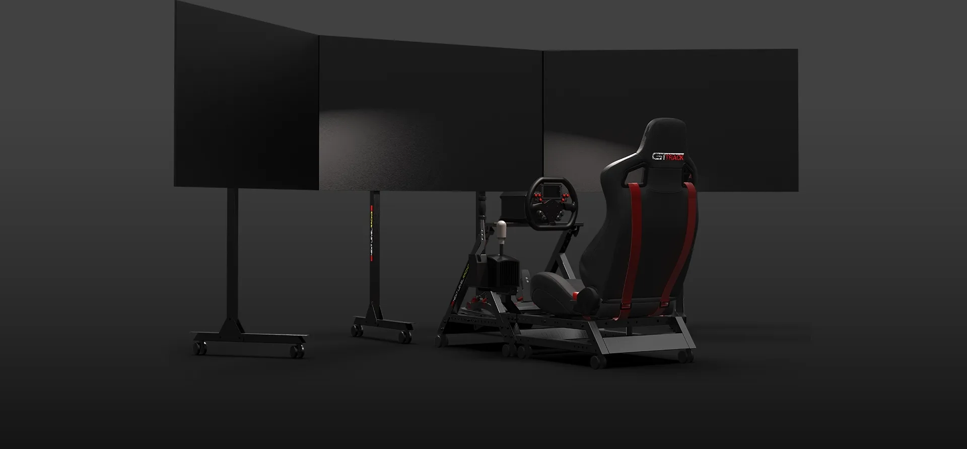 Next Level Racing Free Standing Triple Monitor Stand Supports TV