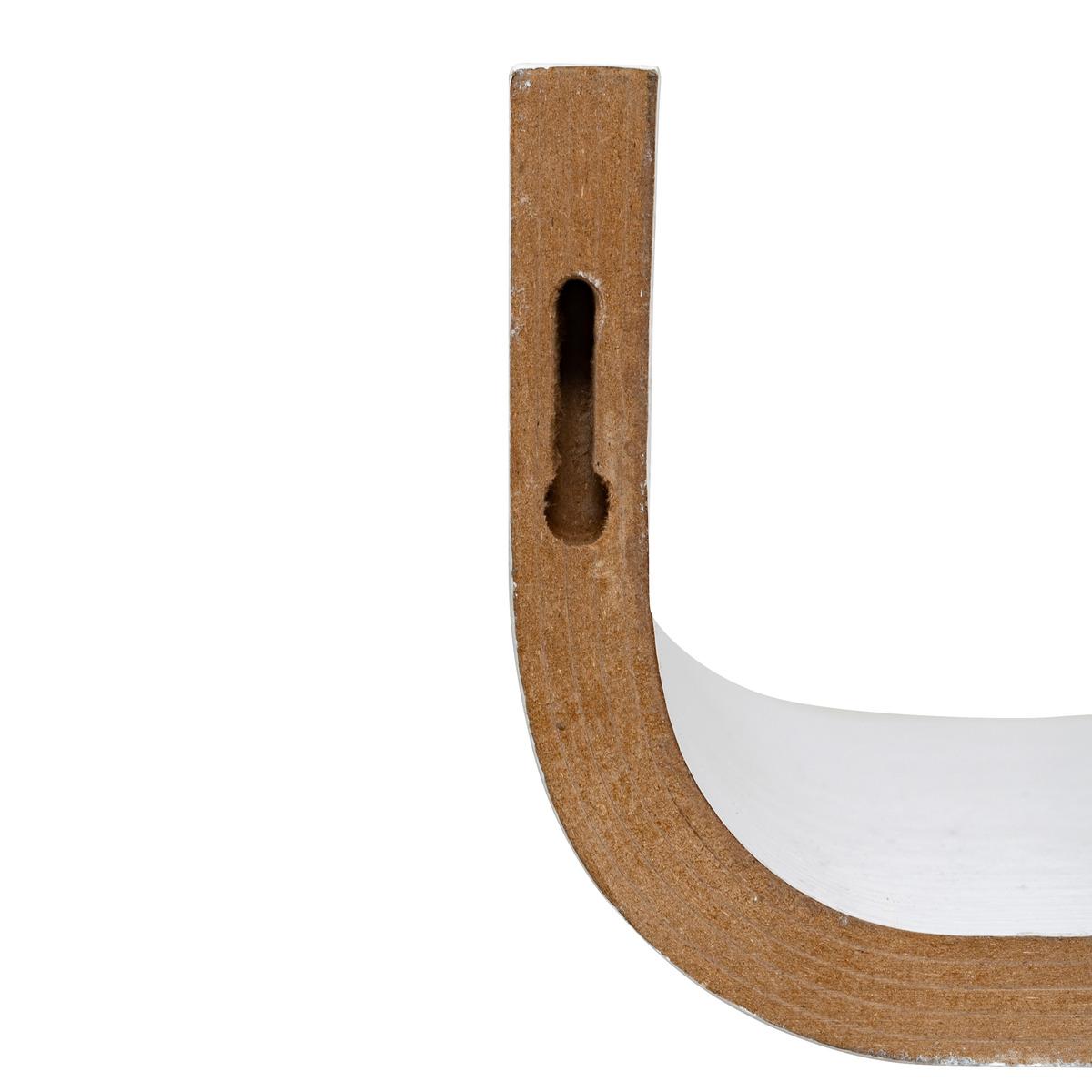 ETAGERE MURALE COURBEE FIXY 80CM BLANC