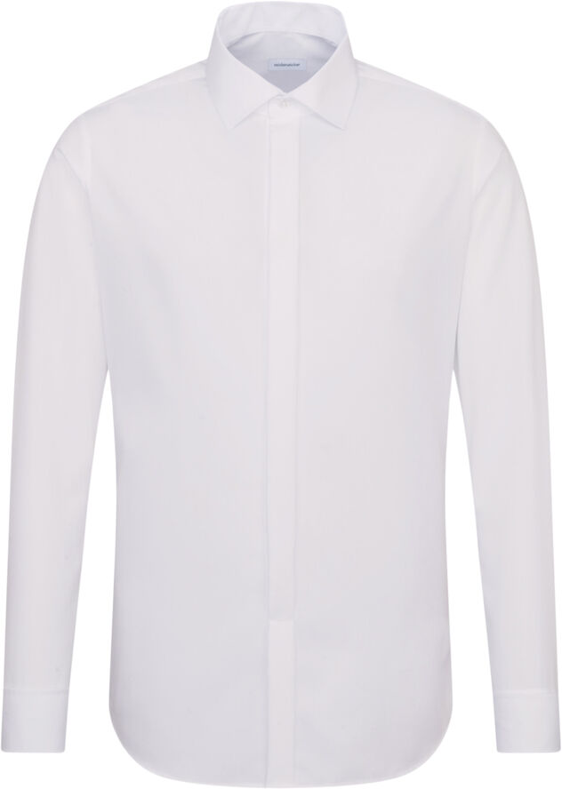Seidensticker Gala Shirt Slim Long sleeve Kent-Collar Uni White