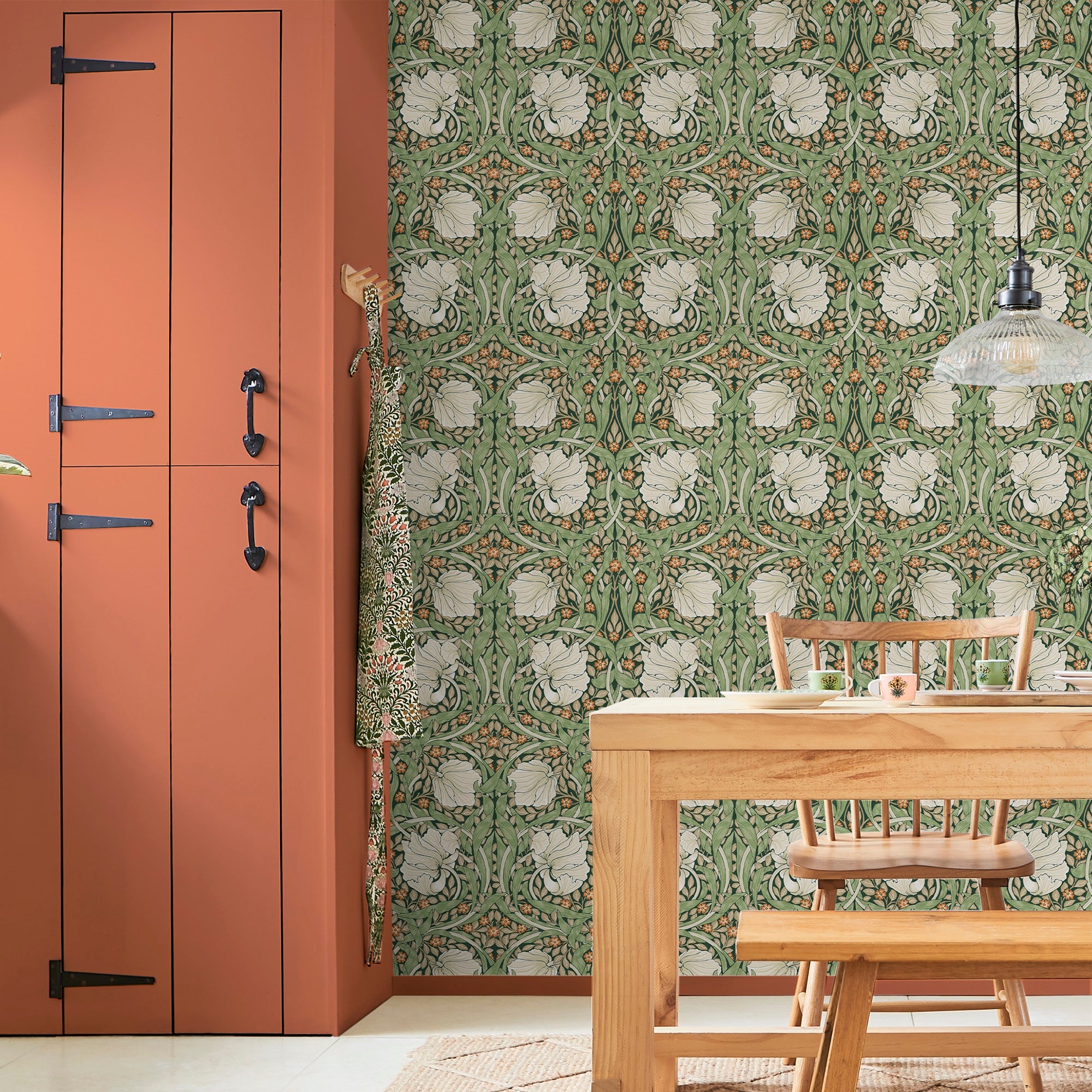 William Morris at Home Vliesbehang Pimpernel Green - 10mx52cm