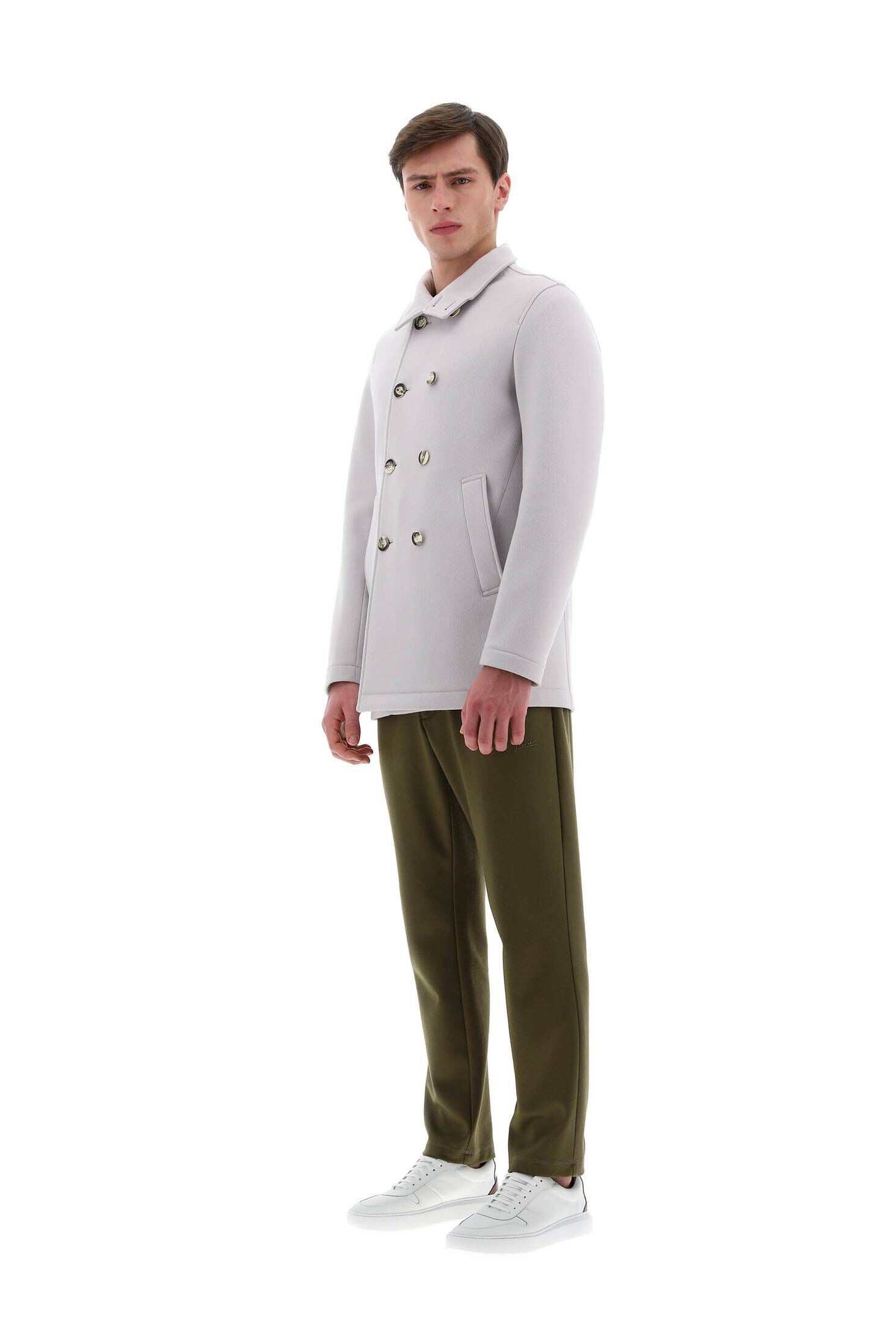 Herno| Herren Kurzmantel aus Wolle und Kaschmir CABAN COAT