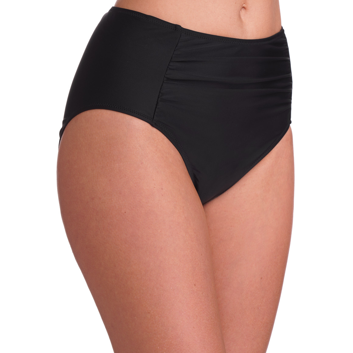 Gina Benotti Damen High-Waist-Bikinipanty mit Raffung schwarz