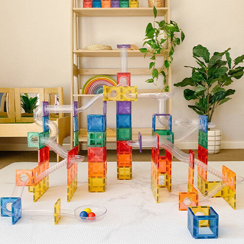 Connetix knikkerbaan - rainbow - 92st