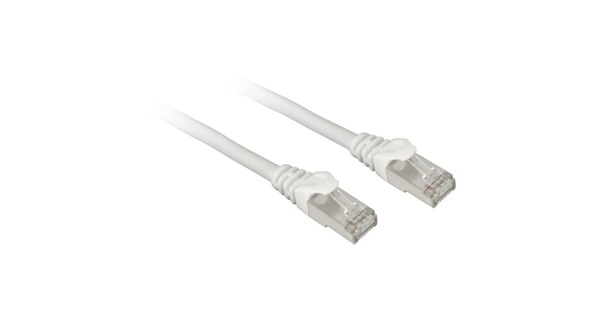 SharkoonPatchkabel SFTP, RJ-45 met Cat.7a  (Wit, 3 meter, Ruwe kabel)