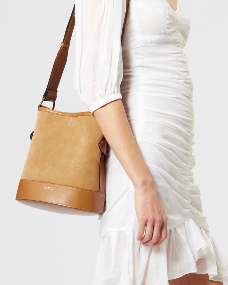 SAC PORTÉ ÉPAULE EN CUIR VELOURS SAMARA