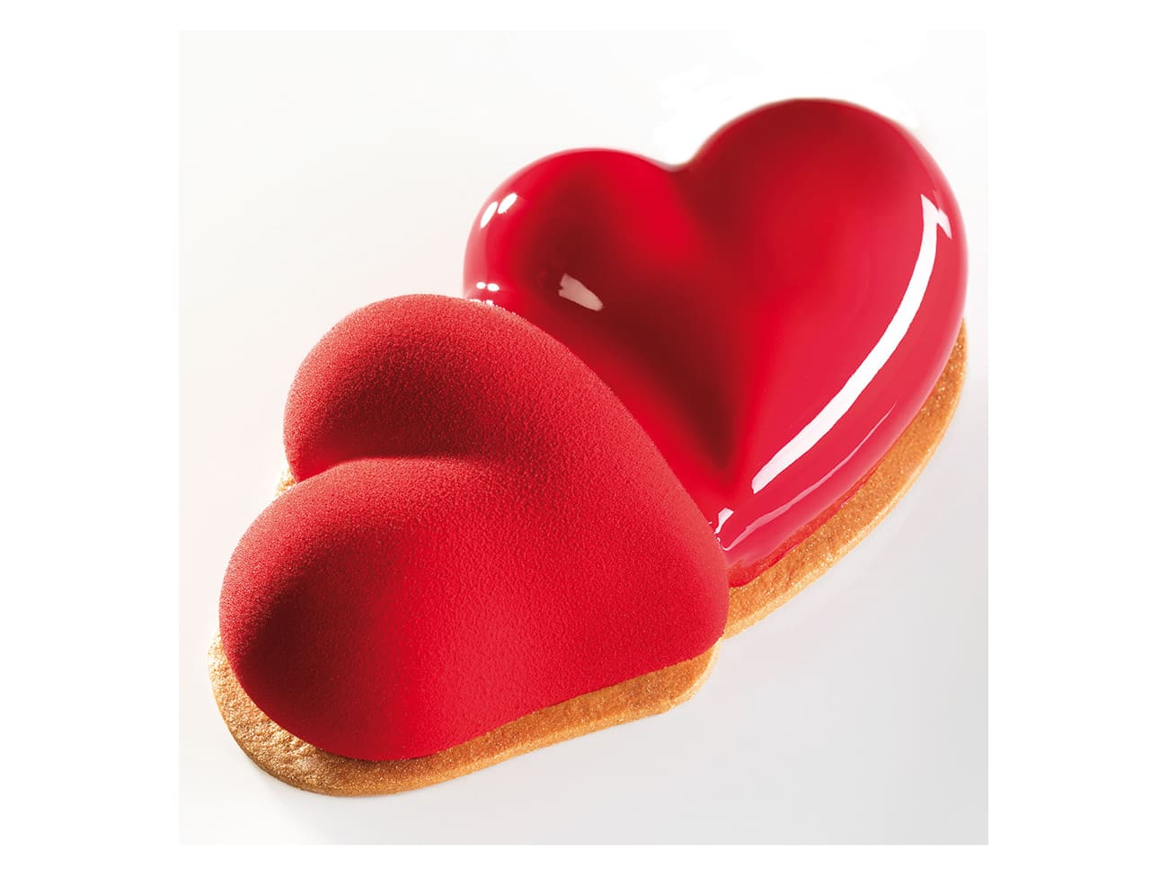 Moule silicone - coeur entrelacés - 25 x 14 cm - Pavoni