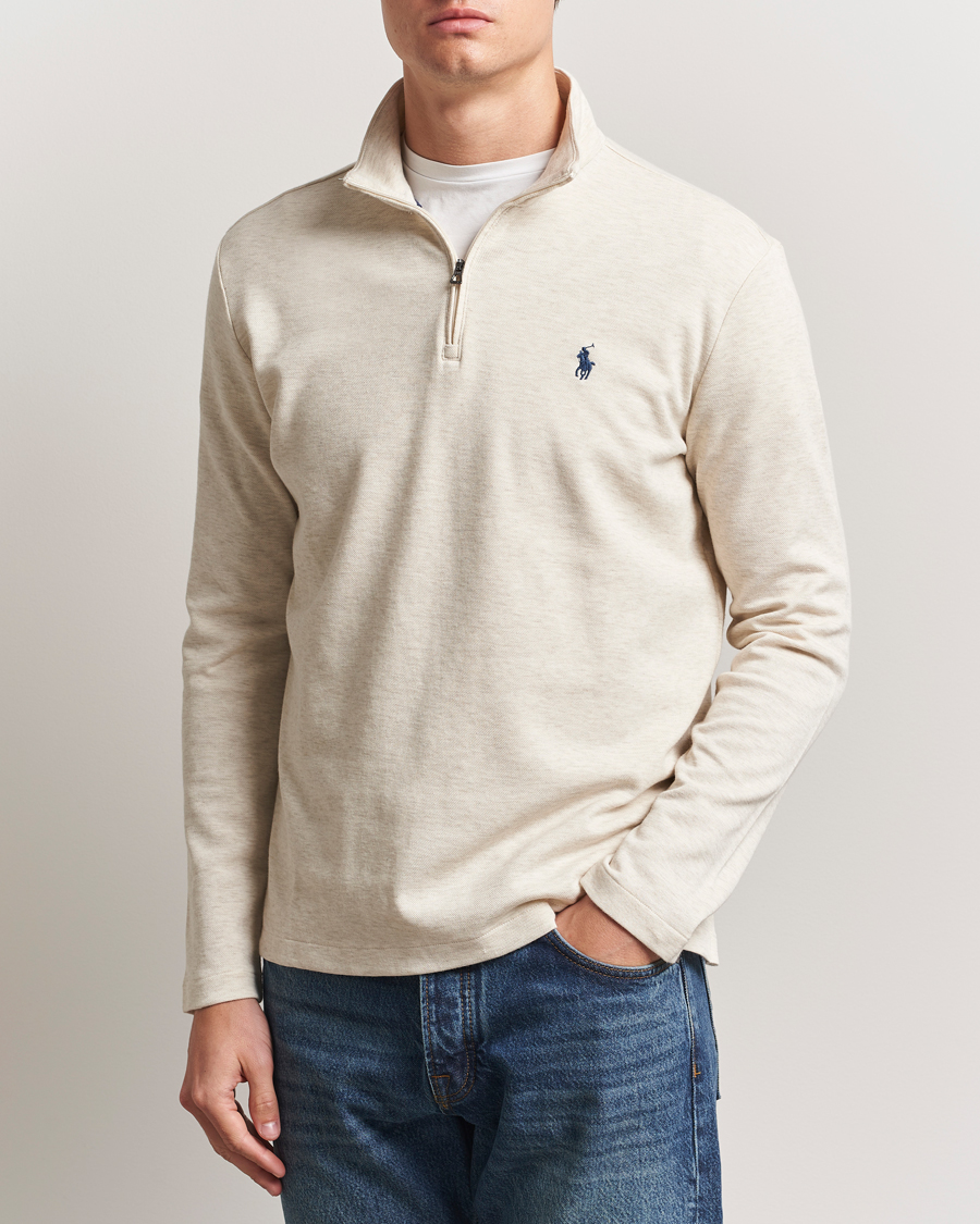 Polo Ralph Lauren Cotton/Nylon Half Zip Chalk Heather