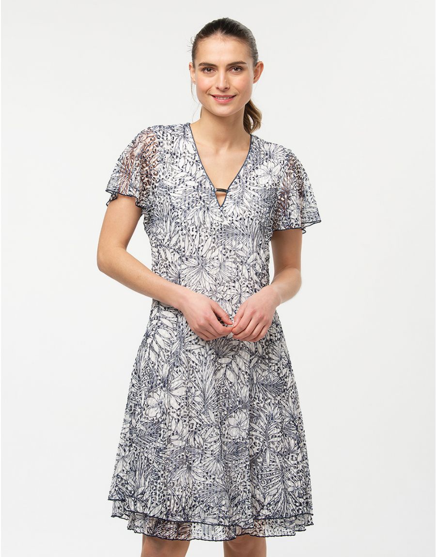 Robe dentelle imprimée