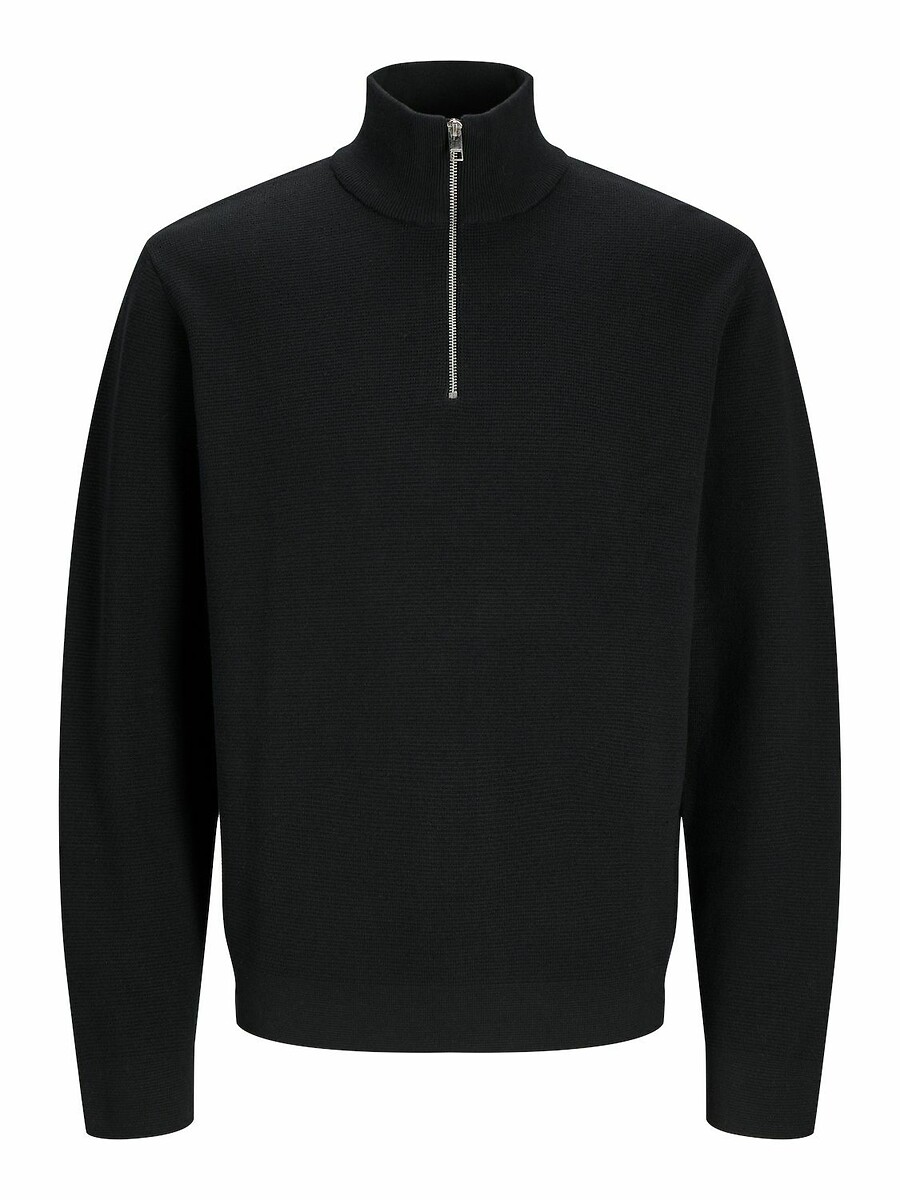 JACK & JONES<br>Suéter folgado com gola de pescador e meio zíper