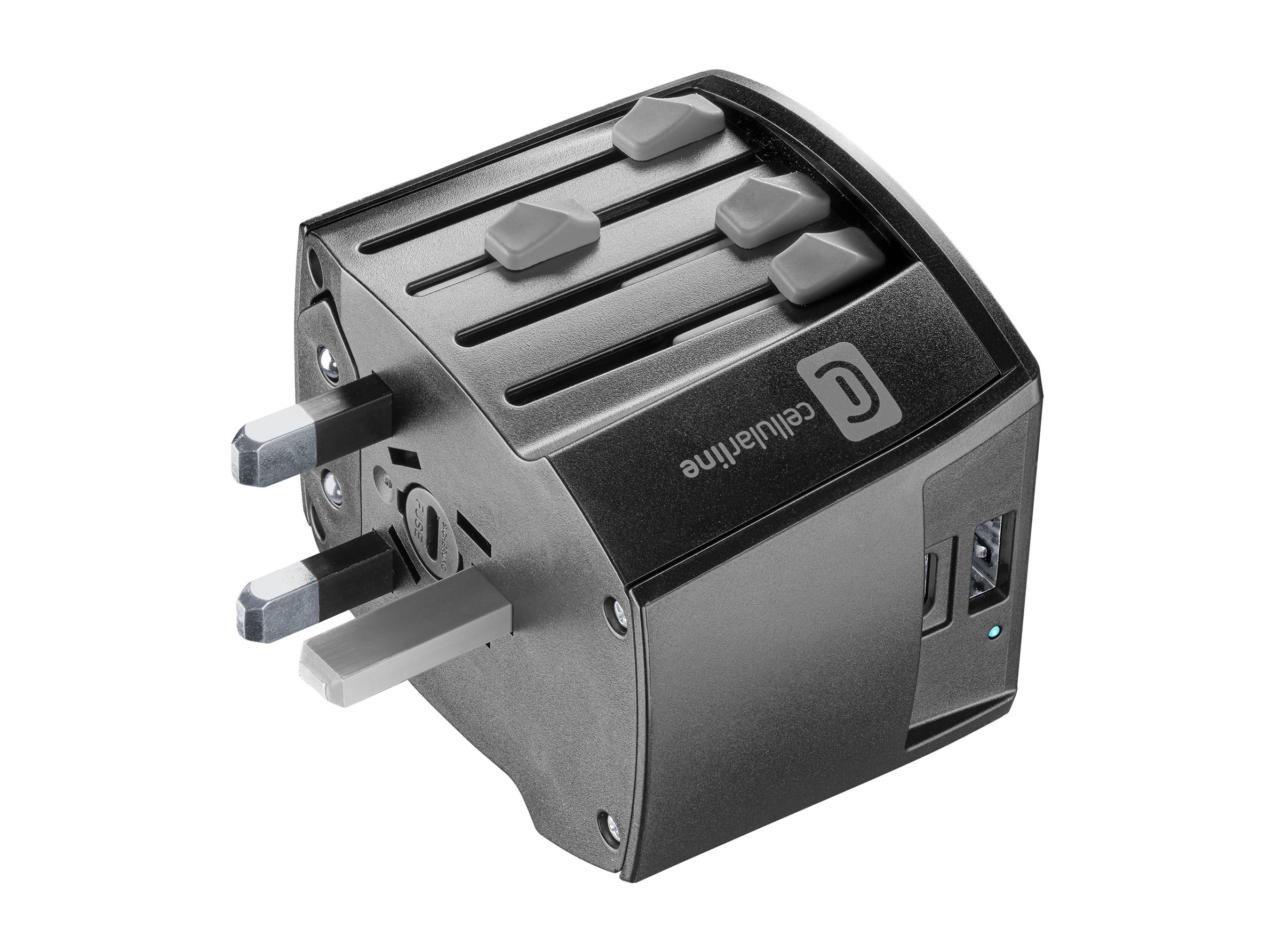ADAPTADOR DE VIAGEM CELLULARLINE WORLD TRAVEL CHARGER 20W 1X USB-A 1X USB-C